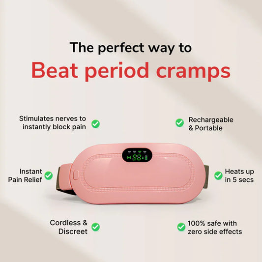 Period Cramp Relief Massager Belt | The Ultimate Heating Pad for Period Cramps Led Display