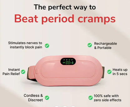 Period Cramp Relief Massager Belt | The Ultimate Heating Pad for Period Cramps Led Display